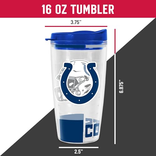 Image of Rico Industries NFL Football Double Wall Classic 16oz Or 20oz Tritan Tumbler W Lid