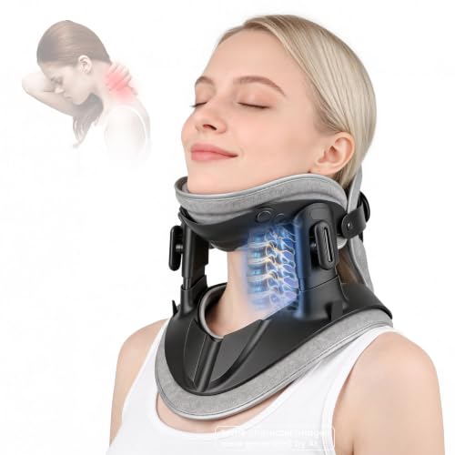 Image of Neck Stretcher Cervical Traction - Adjustable Neck Traction Device for Spine Decompression and Pain Relief, Neck Braces for Neck Pain and Support - FSA Eligible /HSA Eligible