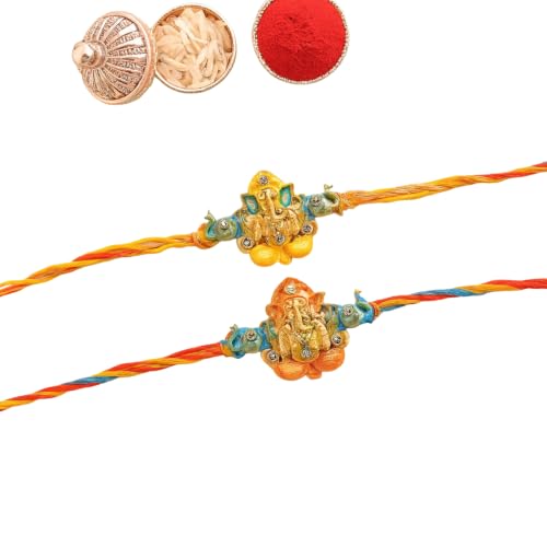 Image of rakhi gift | Rakhi for Brother | Premium Raksha Bandhan Gift Combo with Fridge Magnet, Roli Chawal & Card | Rakhi Gift Hamper Raksha Bandhan Gift |Gift Pack