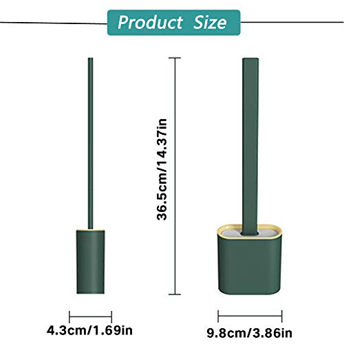 Escova de vaso sanitário flexível de silicone com suporte, nova escova de limpeza para vaso sanitári