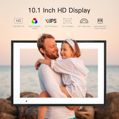 Humblestead Wifi Digital Photo Frame, Automatic Rotation,10.1 Inch 1280 X 800 Ips Intelligent Touch Screen, Effortless Remote Configuration Via The Aimor App, Black - 4