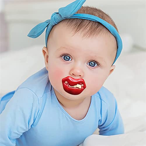 6Pack Funny Pacifier For Newborn Baby - Dummy Nipple Teethers Teeth Pacifier Set, Soft And Moderate Food Grade Silicone Pacifier For Babies Over 3 Months, Halloween Novelty Gift #TOP4