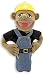 Melissa & Doug Construction Worker Puppet with Detachable Wooden Rod for Animated Gestures