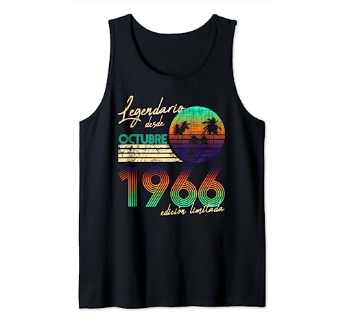 Cumpleaños Hombre Regalos Legendario Desde Octubre 1966 Camiseta sin Mangas
