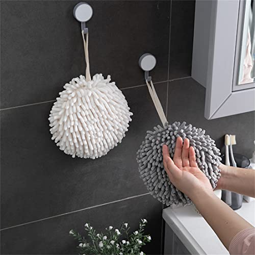 Infantly Bright Bathroom Soft Hand Towel Chenille Hanging Towel Kitchen Towels Plush Quick-Drying Towel For Dry Hands Ball Towels For Hand #TOP10