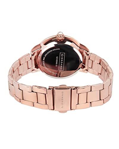 Image of Giordano Analog Diamond Studded Watch for Women With Metal Strap - Water Resistant, Elegant Ladies Wrist Watch to Compliment Your Look - Ideal Gift - GZ-60046