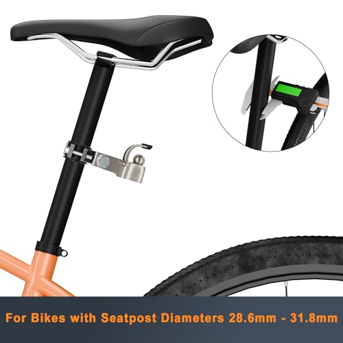 Image of Bicycle Trailer Hitch, Galvanized Steel, Compatible with Common Bicycle Seat Posts, 27.5mm-33mm (1.08 inches-1.30 inches), Sturdy & Rust-proof, Easy to Install