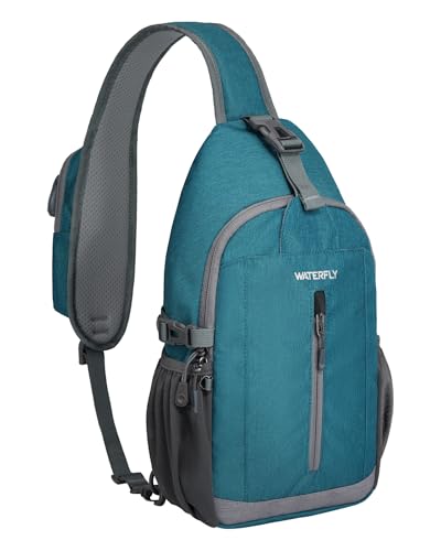WATERFLY Sling Bag Crossbody Backpack: 8L RFID Anti Theft Cross Body Shoulder Bag Travel Crossover Side Bag for Men Women