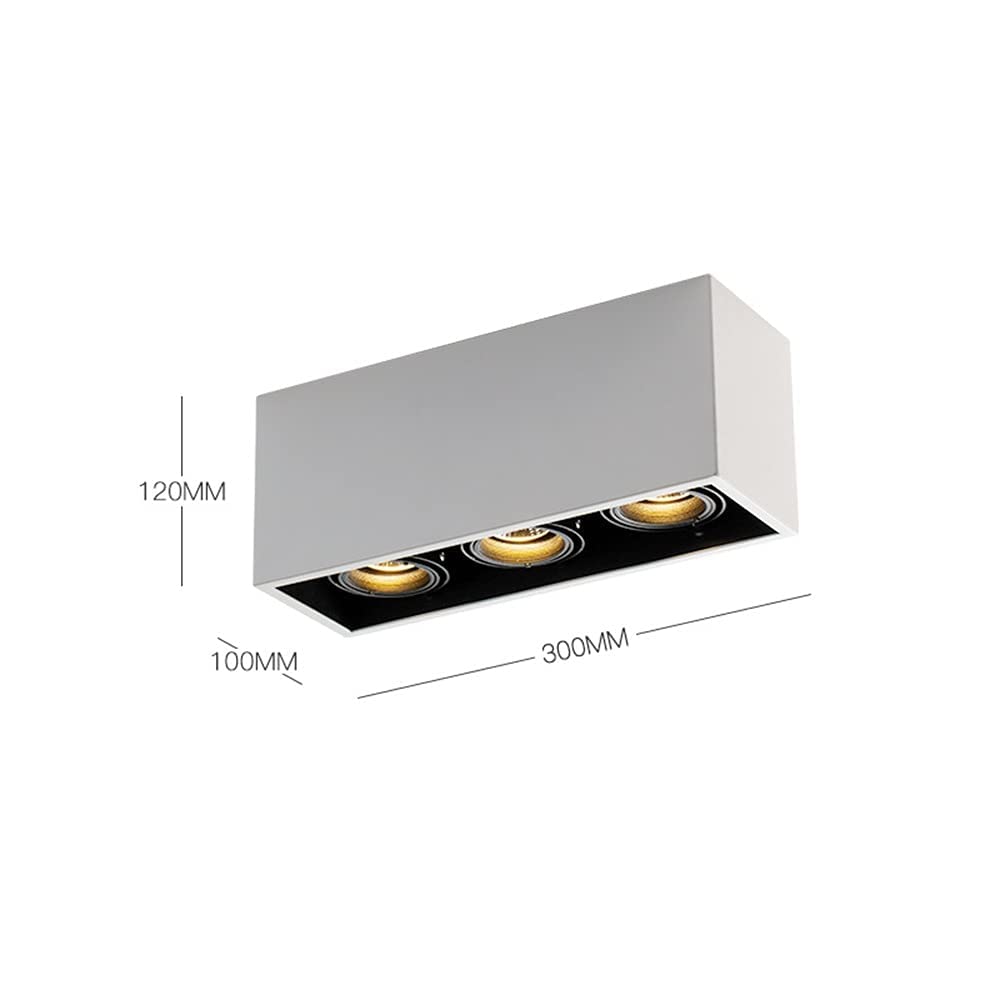 Foco, Lámpara de techo LED cuadrada de superficie, Downlights modernos antideslumbrantes de 5W-10W, Focos de 3000K-4000K CRI 90+ Ángulo de haz de 24°, Lámparas de baño de pared de fondo, /4000K/7W