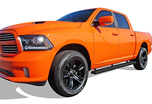 Aps Iboard Running Boards 5In Black Compatible With Ram 1500 2009-2018 Crew Cab & Ram 2500 3500 2010-2023 (Nerf Bars Side Steps Side Bars) #TOP5