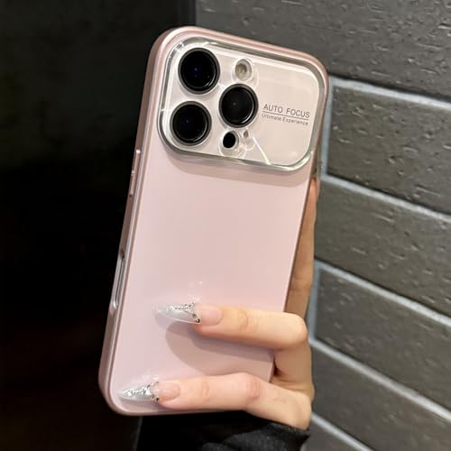 RNOZX For iPhone 16 Pro�p ���^�X���� �\�t�g���o�[�W�F�� �\���b�h�J���[ �}�b�gTPU �j�����p (For iPhone 16 Pro�p/�s���N)