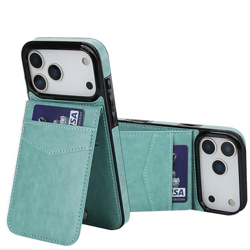 Coque de protection fine iPhone 17 Pro en cuir vert pour actifs
