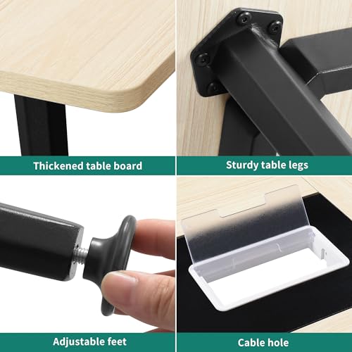 image for YITAHOME 6FT Conference Table with Power Outlets, 70.8 Inches Boat Sha