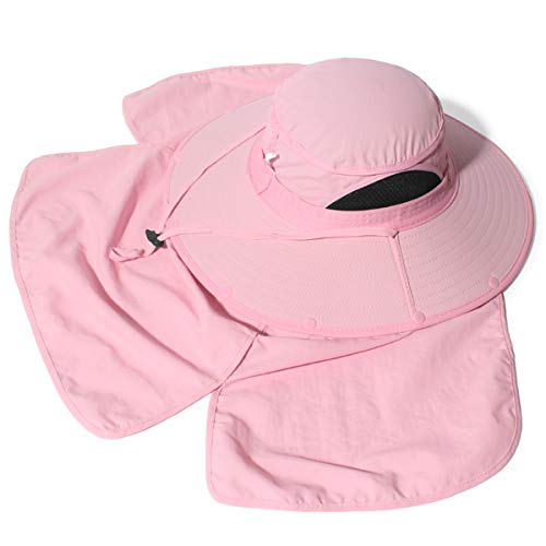 Image of Sun Blocker Hats Outdoor Sun Protection Fishing Cap with Neck Flap Large Brim Outdoor Hat