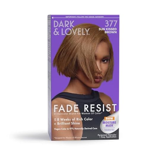 SoftSheen-Carson Dark and Lovely Fade Resist Rich Conditioning Hair Color, Permanent Hair Color, Up To 100 percent Gray Coverage, Brilliant Shine with Argan Oil and Vitamin E, Sun Kissed Brown