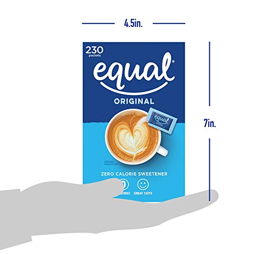 Equal 0 Calorie Sweetener, Sugar Substitute, Zero Calorie Sugar Alternative Sweetener Packets, Sugar Alternative, 230 Count, Pack Of 3 #TOP7