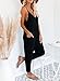 AlvaQ Black Jumpsuit Casual Sleeveless Adjustable Spaghetti Strap Maternity Clothes Rompers One Piece Jumpsuits for Women with Pockets X-Large
