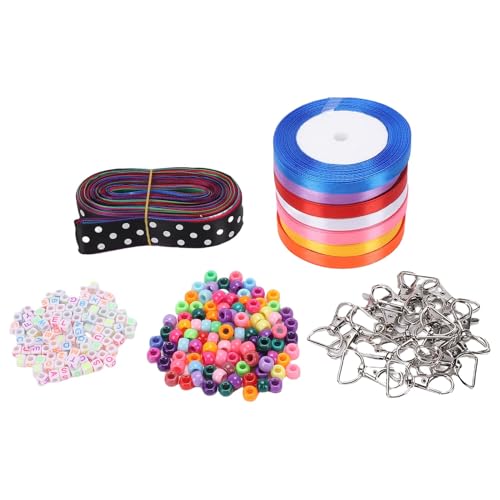 Kit de manualidades de llavero de bricolaje Srliya con 233 piezas y cuentas decorativas