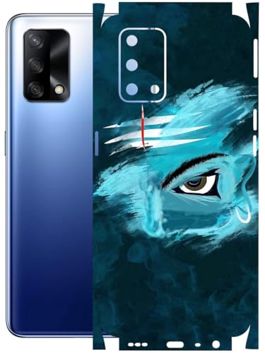 Image of AtOdds - Full Body Back Screen Guard Protector Film - Lamination Wrap Skin Sticker Compatible with Oppo F19 | Scratchproof Matte Finish (Mahadev)