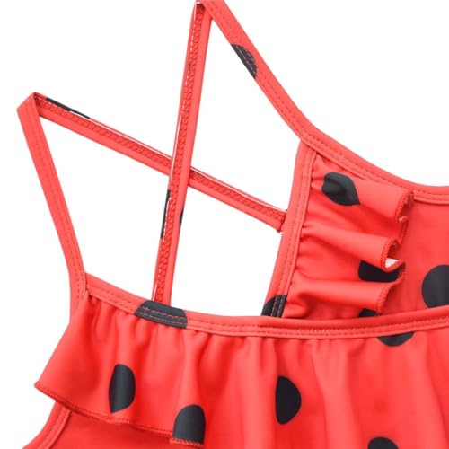 Maillot de bain fille à pois pour vacances de plage et piscine