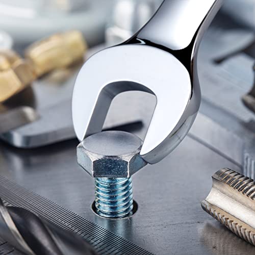 Jetech 3/4 Inch Ratcheting Combination Wrench, Industrial Grade Gear Spanner With 12-Point Design, 72-Tooth Ratchet, Made With Forged And Heat-Treated Cr-V Steel In Chrome Plating, Sae #TOP7