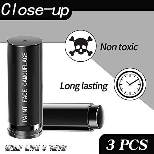 image for AMIFANS 3 Pcs Football Stick Eye Black Face Paint Stick Eye Black Stic