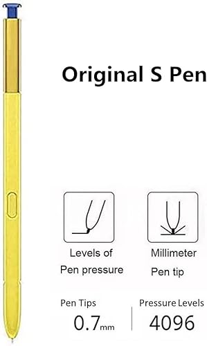 Miniatura 2 de Paquete de 2 bolígrafos Note 9 S (con Bluetooth) de repuesto para Samsung Galaxy Note 9 N960 todas las versiones Stylus Touch S Pen (azulamarillo)