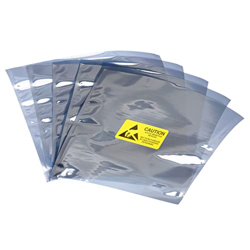 Rebower Anti-Estáticas Bolsas ESD Protección Bolsas Reutilizables con Etiquetas, [para Electrónico Dispositivo GPU Duro Disco SSD HDD Base Placa] - 9x10 Pulgadas/50uds
