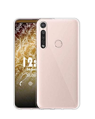 Sunrive Funda para Motorola One Macro, Silicona Slim Fit Gel Transparente Carcasa Case Bumper de Impactos y Anti-Arañazos Espalda Cover(TPU No Hay un patrón)