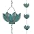 Topadorn 8.5 FT Rain Chain Iron Gutter Chains with 12 Rain Collector Thick Iron Flower Cups Garden Decoration,Lake Blue