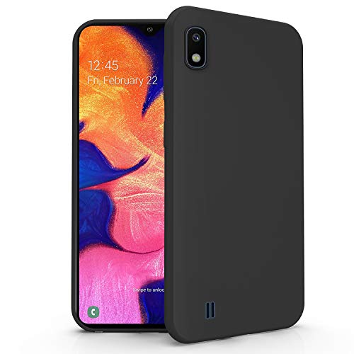 N NEWTOP Cover Compatibile per Samsung Galaxy A10, Custodia TPU Soft Gel Silicone Ultra Slim Sottile Flessibile Case Posteriore Protettiva (Nera)