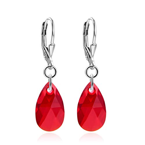 Adabele Real 925 Sterling Silver Dangle Earrings Premium Austrian Crystal