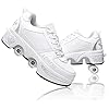LDRFSE 2 In 1 Deformation for Women, Retractable Four Wheel Invisible Roller Skates, Multifunctional, Adjustable Double Row Roller Shoes, Outdoor Automatic Walking Sports Shoes LDRFSE 2 In 1 Deformation for Women, Retractable Four Wheel Invisible Roller Skates, Multifunctional, Adjustable Double Row Roller Shoes, Outdoor Automatic Walking Sports Shoes