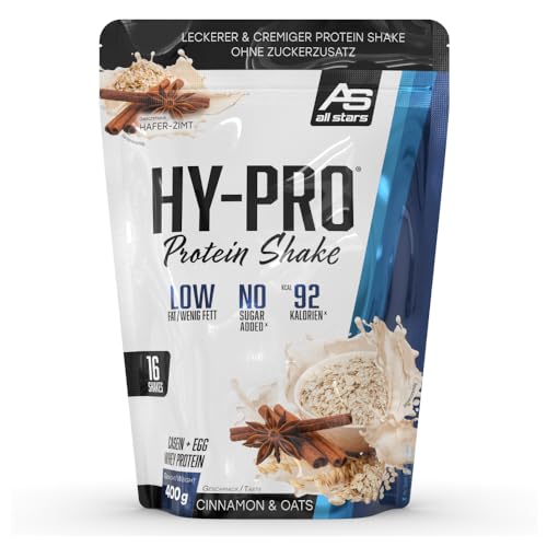 ALL STARS Hy-Pro Whey Protein Pulver ohne Zucker 400g Cinnamon-Oatmeal - Cremiger Shake mit 30g Eiweiß pro Portion, 4 hochwertige Proteinkomponenten