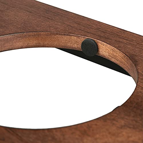 Relaxdays Napfständer, Edelstahlnäpfe Füllmenge 1000 ml, Hundefutterstation aus Mangoholz, HBT 16,5 x 42 x 21 cm, natur