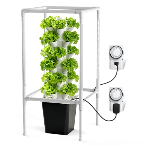 JESLED Hydroponics Growing System Kits, Dual Auto Timers...