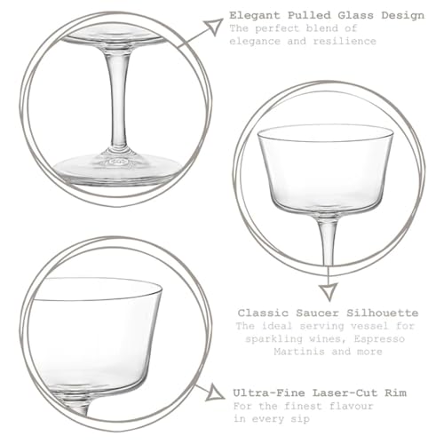 Vasos para fizz en cenas elegantes con amigos set de cristal transparente 4