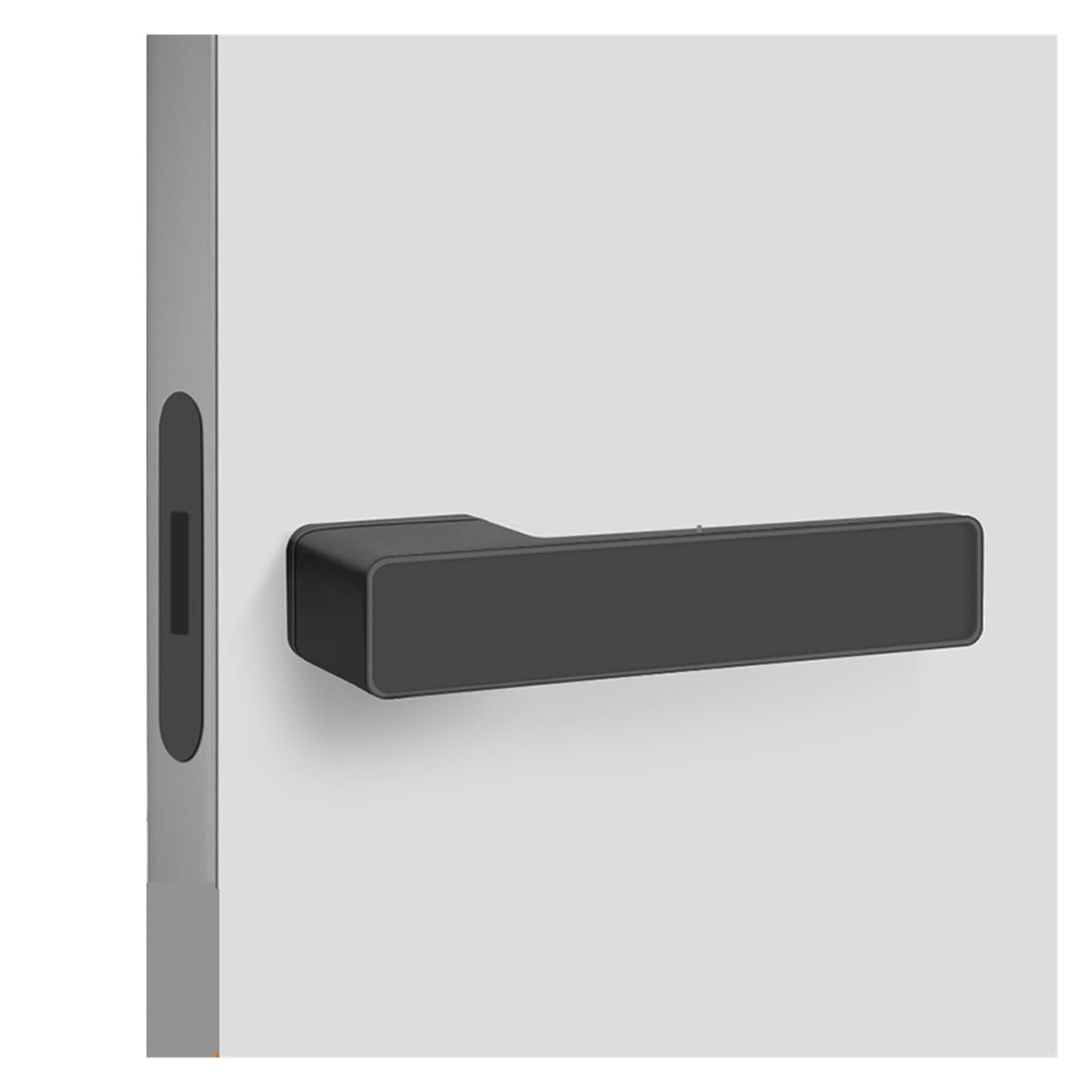 ZONSHJDKR Invisible Door Lock with Built-in Emergency Hole for Wooden Keyless(Black-a)