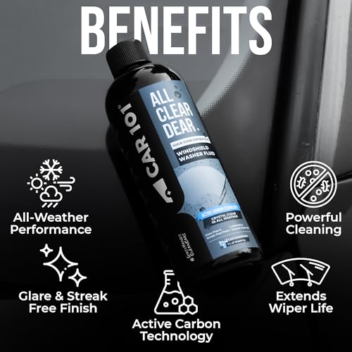 Image of CAR101 Windshield Washer Fluid - 300ML (Pack Of 2) | Car Windshield Cleaner Liquid In Concentrate Form |5mL Enough For 1L Tank |Active Carbon Technology| Powerfull Cleaning - Streak-Free & Glare-Free