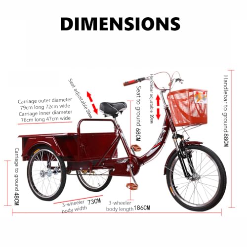 Triciclo para Adultos con Cesta Grande miniatura 7