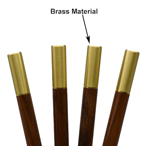 Maydahui Pack 12 Bolígrafos Rollerball de Madera y Metal miniatura 3