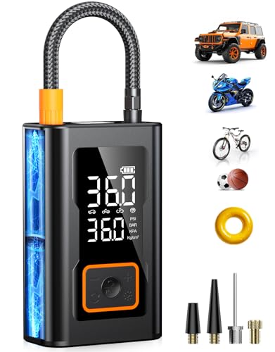 Tire Inflator Portable Air Compressor,150 PSI Bike Tire Pump -
