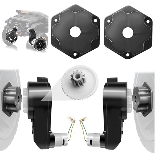 2Pack 24V RS555 40000RPM Fast Drive Motor Gearbox for Power Wheels Motor Upgrade,12V&18V&20V&24V High Speed Motors Gearbox Conversion Kit for Kids Ride on Toys Car Replacement Parts,Free Coupler