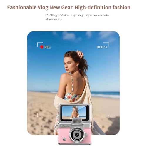 Image of Magnetic Selfie Screen with 3.97-Inch Display, 1250mAh Rechargeable Battery, Wireless Connection, USB-C, Magnetic Phone Back Camera Screen for iPhone & Android Smartphones (Miniature Camera)