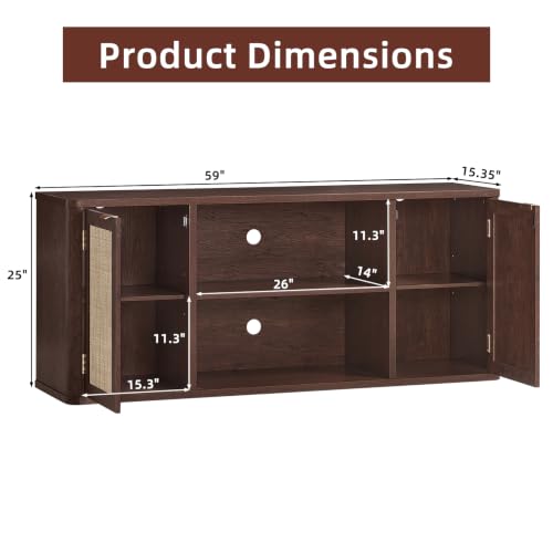LEYAOYAO Rattan TV Stands J - image 3