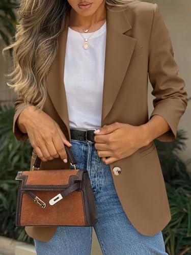 Cicy Bell Womens Business Casual Blazers Long Sleeve Button Down Work Suit Jackets Lapel Collared Lightweight Blazer4