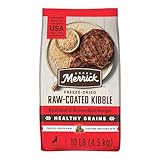 Merrick Healthy Grains Freeze Dried Raw Coated Kibble, Natural High Protein Dog Food, Beef and Brown Rice - 10.0 lb. Bag