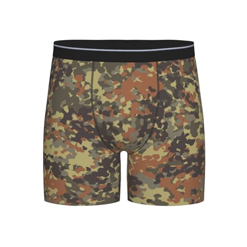 AOOEDM Beige Militär Flecktarn Camouflage Herren Boxershorts Jungen Unterwäsche S-XXL