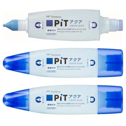 Amazon | トンボ鉛筆 液体のり (太&細のツインタイプ) アクアピット 3