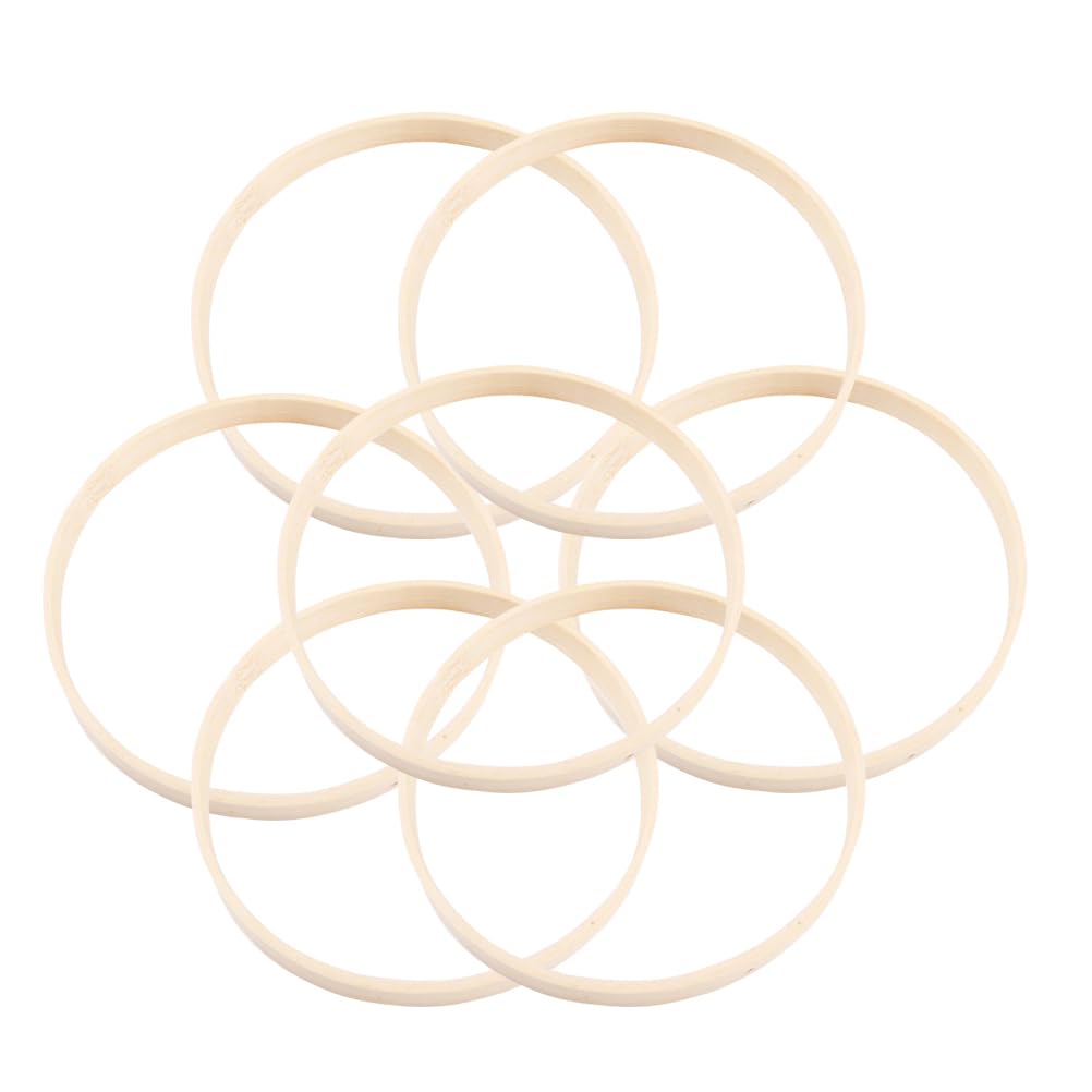 Supvox Beige Bamboo Hoops 10Cm 20Pcs Round Bamboo Rings For Macrame Craft Diy Dreamcatcher Making And Home Decoration
